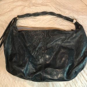 Zina Eva Smokey Blue Leather Hobo